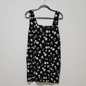 Old Navy Black Floral Midi Dress